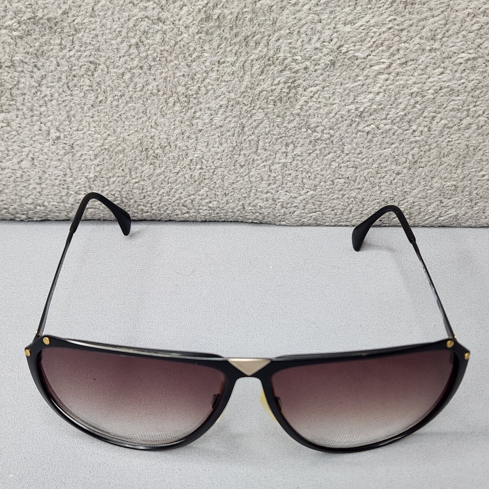 Vintage Silhouette Eyeglasses Black Gold Rare Unique Sunglasses Frames Only - Picture 3 of 10